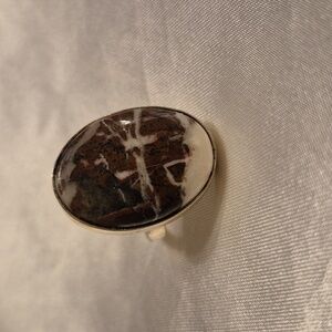 Sterling Silver Coconut Jasper Ring